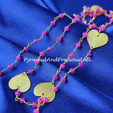 Pink Ruby Rosary Chain, Heart Chain, Body Chain, Jewelry Making Chain, Women Chain, Necklace Chain – SELLING BY FOOT
